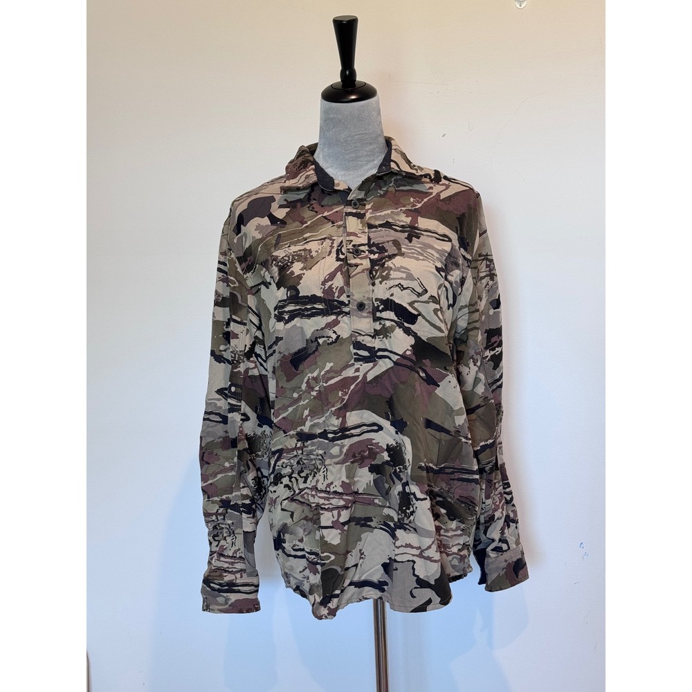 Under Armour Ridge Reaper Barren Camo Tactical Shirt Mens Medium Loose Nylon